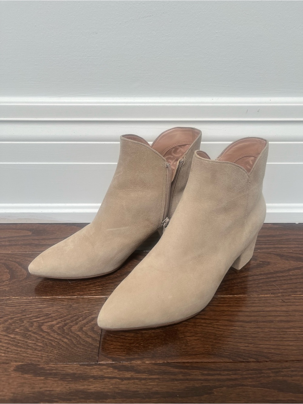 Cole Haan Neutral Tan Suede Heeled Boots size 6.5